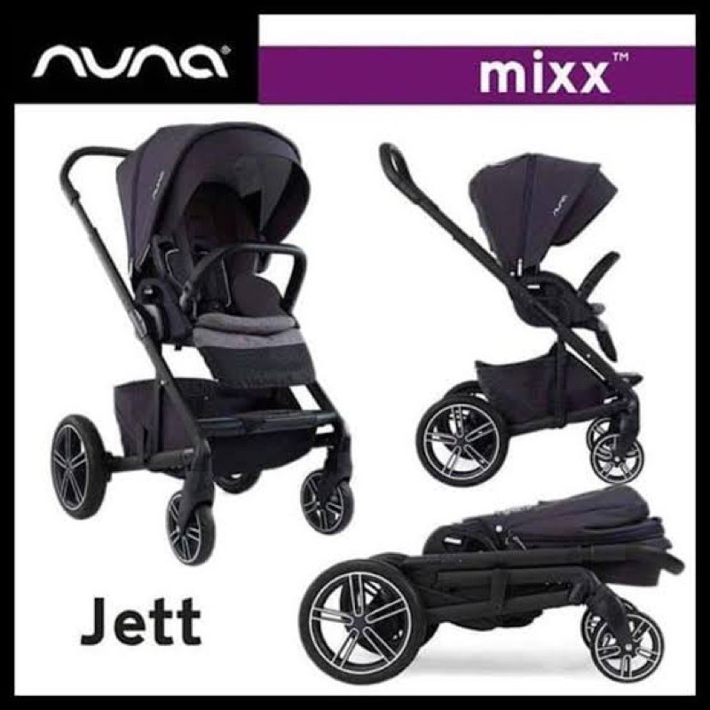 STROLLER NUNA MIXX JETT SECOND GOOD CONDITION WARNA HITAM KESELURUHAN