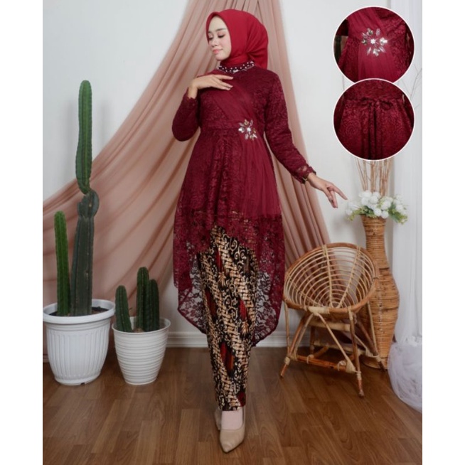 Stelan Kebaya Lesty Payet Original Butik