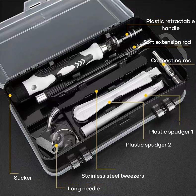 ISKU Obeng Set 122 in 1 Obeng Kecil Presisi Alat Perkakas Untuk Smartphone Laptop Reparasi