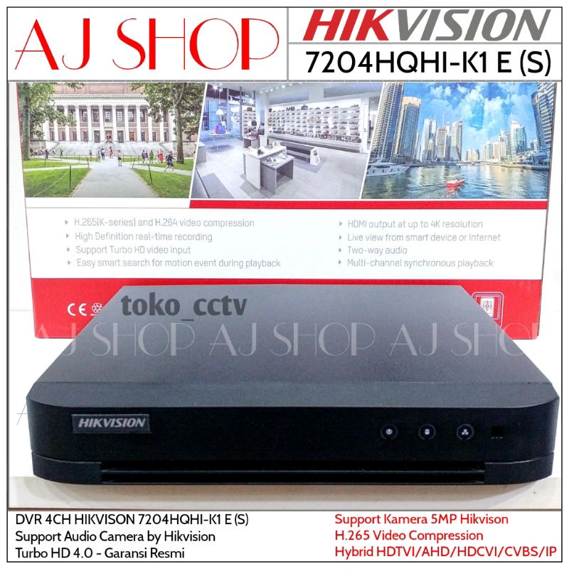 DVR Hikvision 4Ch 7204HGHI K1 DVR 2MP 4CH Hikvision