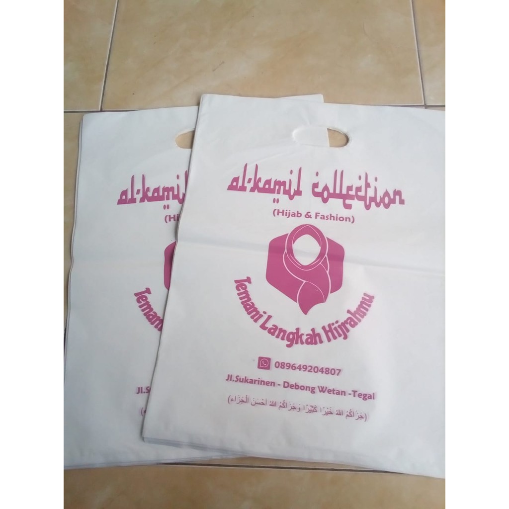 kantong plastik  sablon olshop  25 x 35 plastik  sablon 