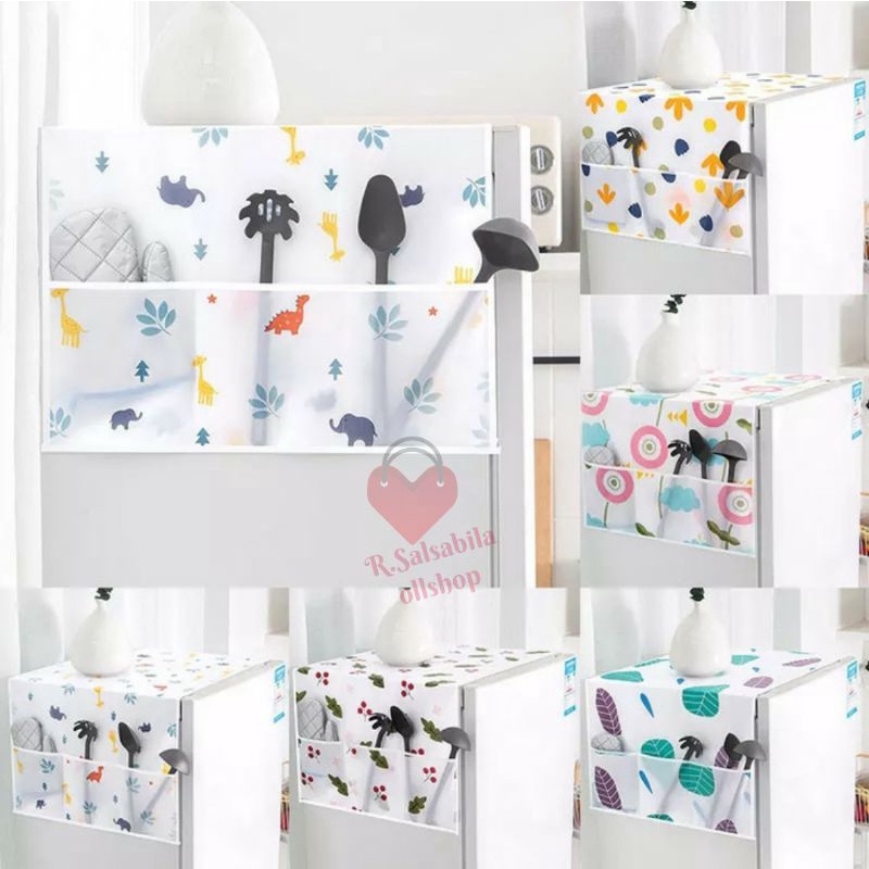 Taplak kulkas waterproof/ Taplak kulkas karakter / Penutup kulkas / Taplak kulkas motif