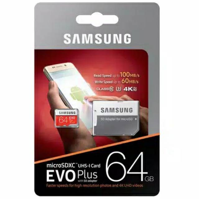 Micro SD memori hp Samsung garansi resmi 7 tahun baru segel garansi resmi   32GB/64GB/128GB