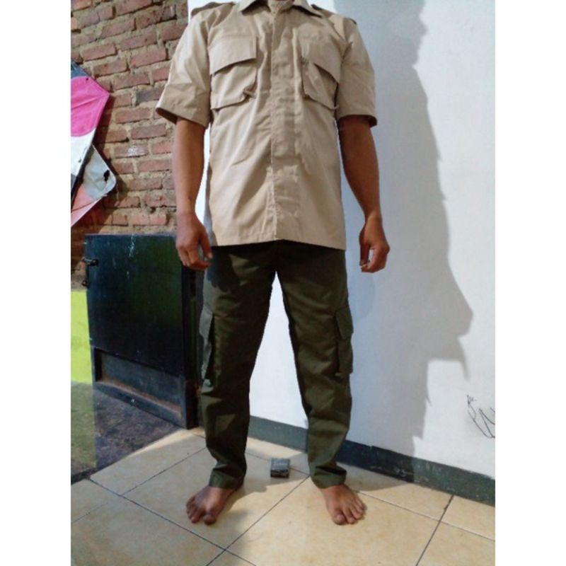 seragam PDH satgas satpol PP warna cream