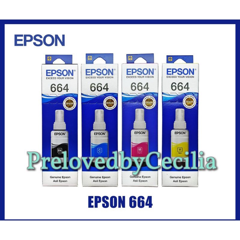 Tinta Epson 664 Original / Tinta Epson Original / Tinta 664 Epson Black Magenta Cyan Yellow