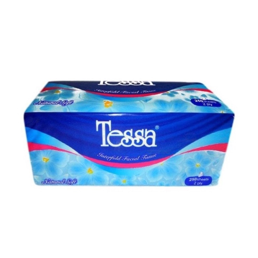 Tissue Tessa Natural Soft 250 Sheets / Tisu Wajah Facial 250 Lembar
