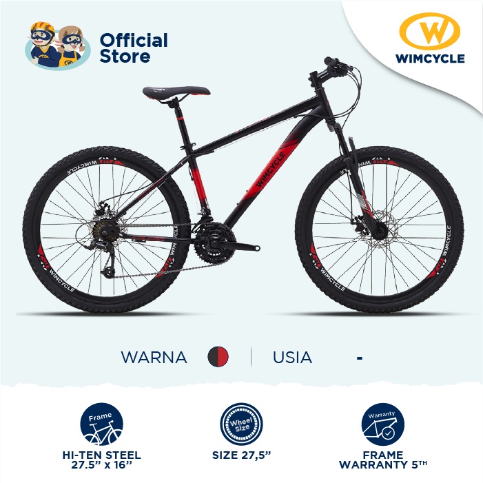 Sepeda Gunung MTB Wimcycle Falcon - Red