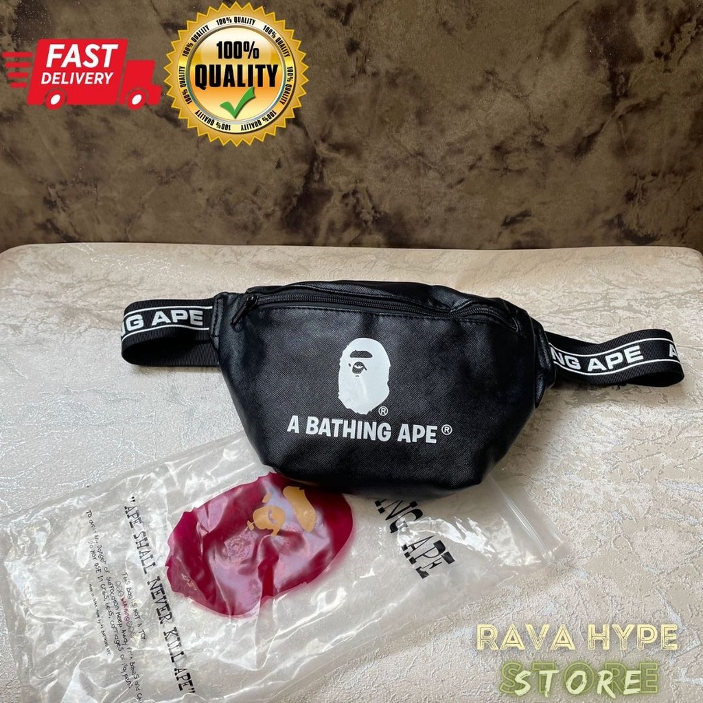 Waistbag BAPE SS19 FREE PLASTIC / Tas Selempang A Bathing Ape Tas Selempang Kulit