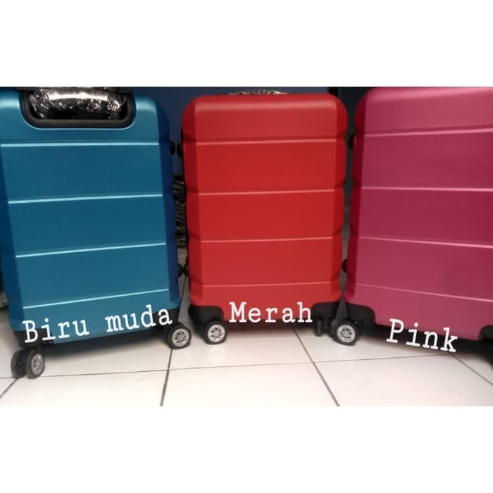 Tas Koper Fiber Polo Exply Import 20Inch Tas Pakaian Protection Lock - Perak