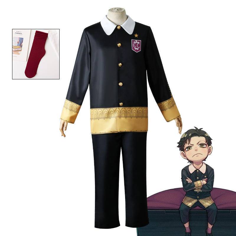 【Wetrose】Ready Stock Spy X Family Cosplay Suit Eden Academy Second Son Damian Desmond Anime Costume Anak Anak Kids Boy