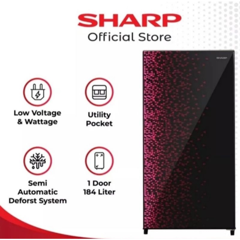 Kulkas 1 Pintu Sharp SJ-X195MG | Lemari es SJX195MG SJX 195 MG 184L