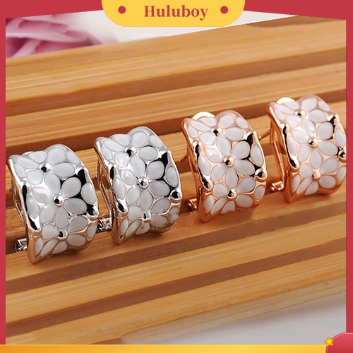 Hu Hu Hu Hu Hu Alat Bantu Pasang Kacamata♡ Anting Tusuk Gantung Wanita Desain Bunga Gaya Elegan Untuk Pestapernikahan