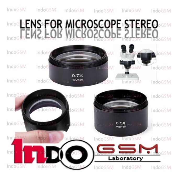 Lensa Microscope 0.7 X Lensa Mikroskop 0.5X Lens For Microscope Stereo Terbaru