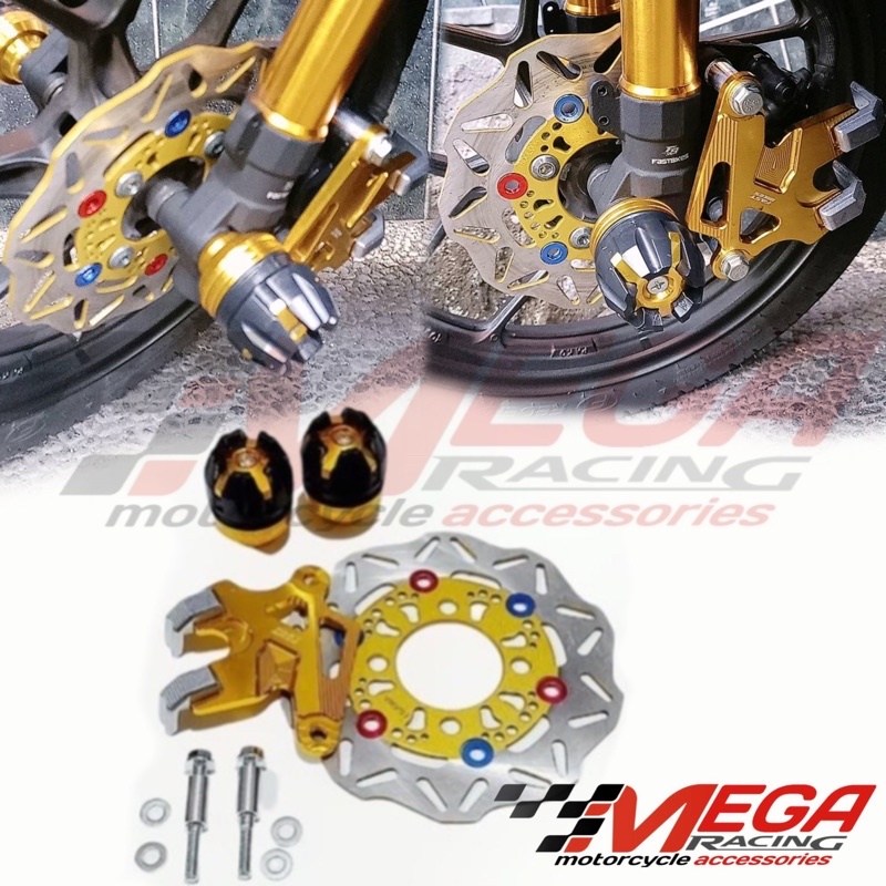PAKET PIRINGAN CAKRAM BEAT VARIASI + COVER KALIPER + JALU AS RODA DEPAN MOTOR HONDA MATIC BEAT VARIO GENIO SCOOPY FI KARBU 110 125 150 NEW LED OLD