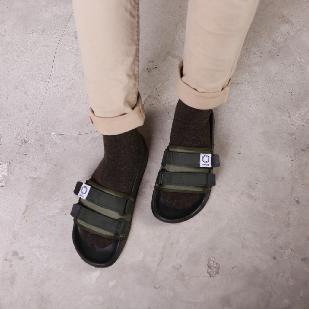 SHAKA GREEN | FORIND x BENZY | Sandal EVA Ringan Slop Santai Simple Pria/Men Sendal Footwear Ori