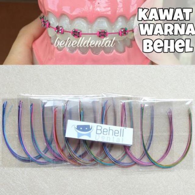 [ ORIGINAL ] Kawat niti warna bracket behel permanen satu pack isi 10 pics