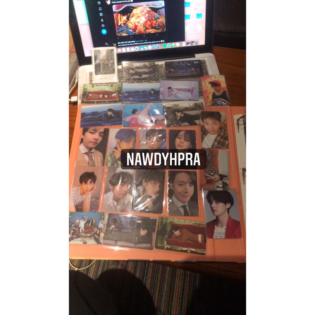 photocard BTS Namjoon Samsung , jhope Pajama Mots 7 ver 1 & 3, Jin & Persona Ver 4