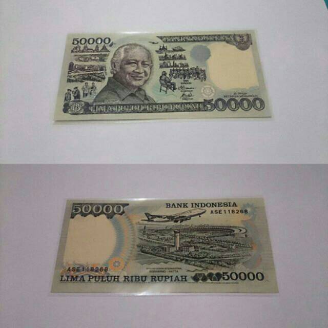 Uang 50000 Soeharto 1995 UNC