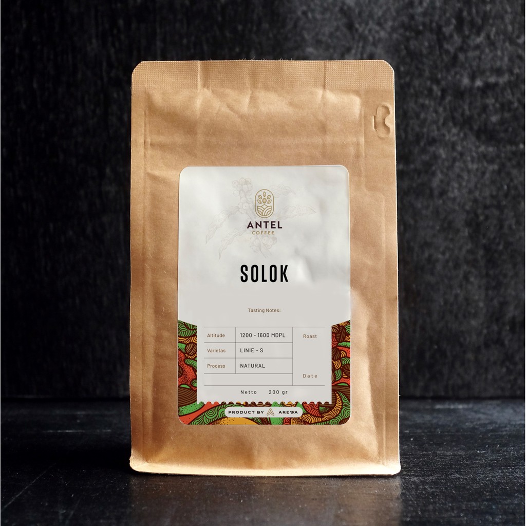 

SOLOK NATURAL - 200 Gr BIJI KOPI ARABIKA - ANTEL PREMIUM COFFEE