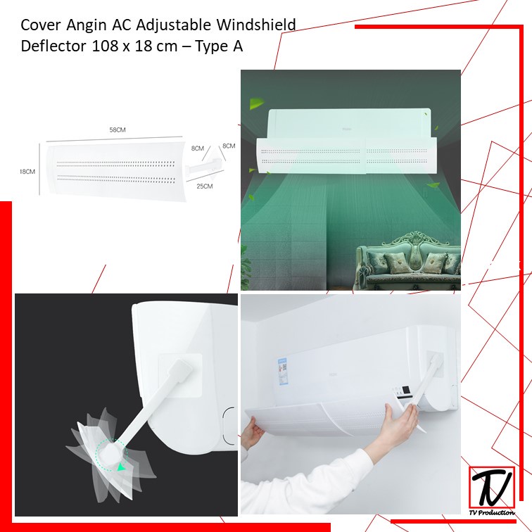 Cover Angin Ac Adjustable Air Conditioner Windshield Deflector 113x16cm Dan 108x18cm-mistytools