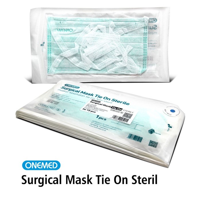 Masker Bedah Tali Steril Onemed Pack Isi 10 Pcs OJ2