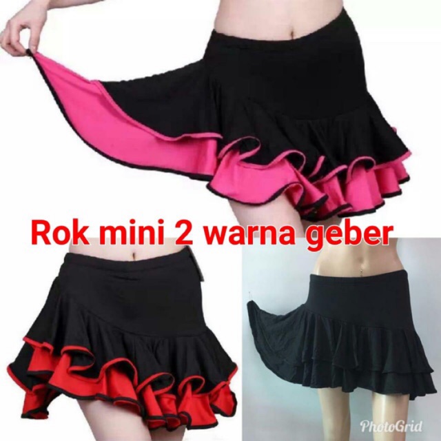 Belly dance rok mini kerut dansa line dance skirt salsa senam sumba fitness aerobik gym sexy