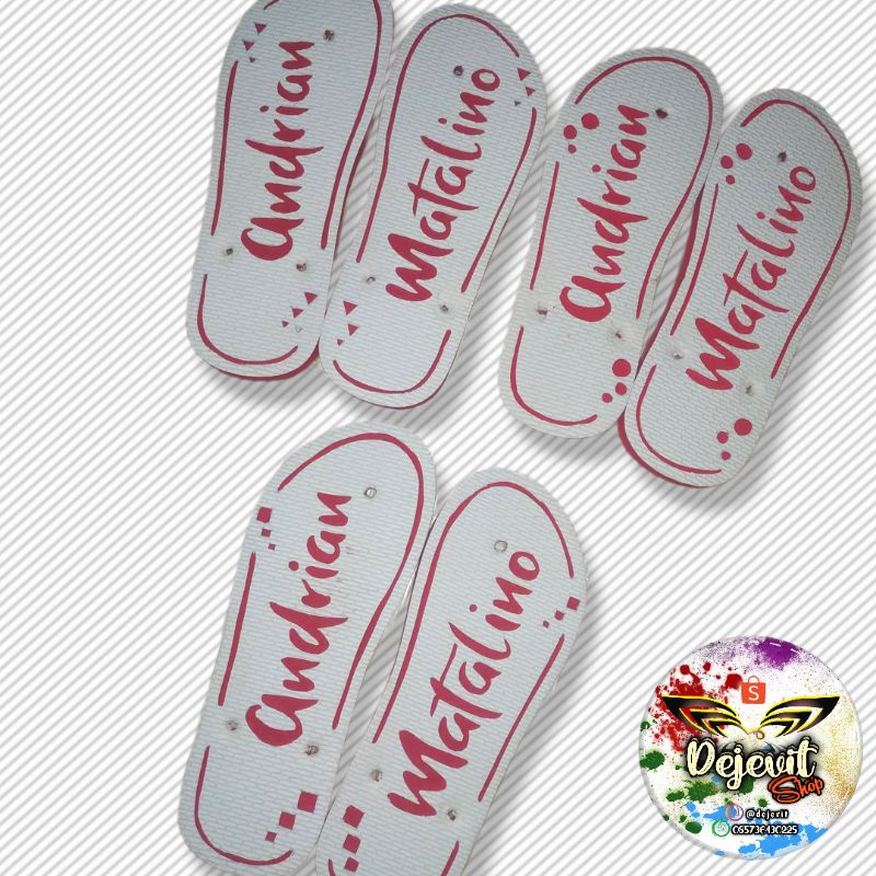 Sandal Ukir Motif Nama Simple Sandal Swallow Murah Bisa Pesan Partai