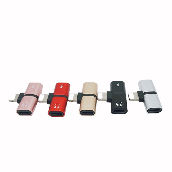 2 in 1 Double 8 Pin Adapter Headphone Jack Converter for iPhone X / 8 adaptor 2 in 1 iphone X