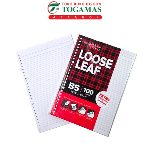 

LOOSE LEAF B5 isi100 POLOS & GARIS BIG BOSS