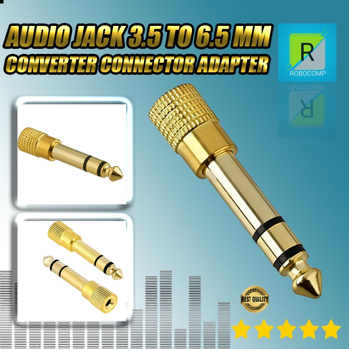 Audio Jack 3.5 To 6.5 Mm Converter Connector Adapter