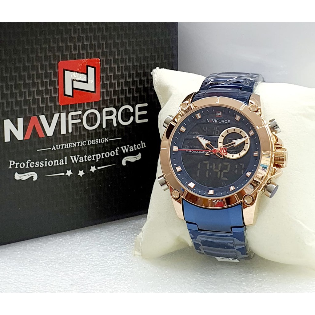 JAM TANGAN NAVIFORCE 9163 DUAL TIME ORIGINAL