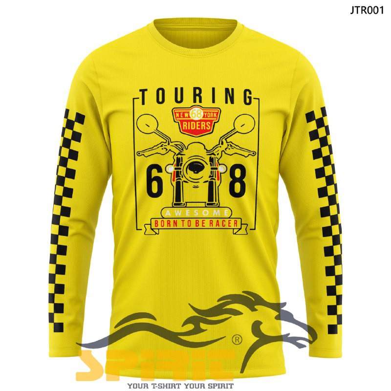BAJU KAOS TOURING Atasan Pria Motor TOURING Lengan Panjang Original Cotton Combed 24s Distro