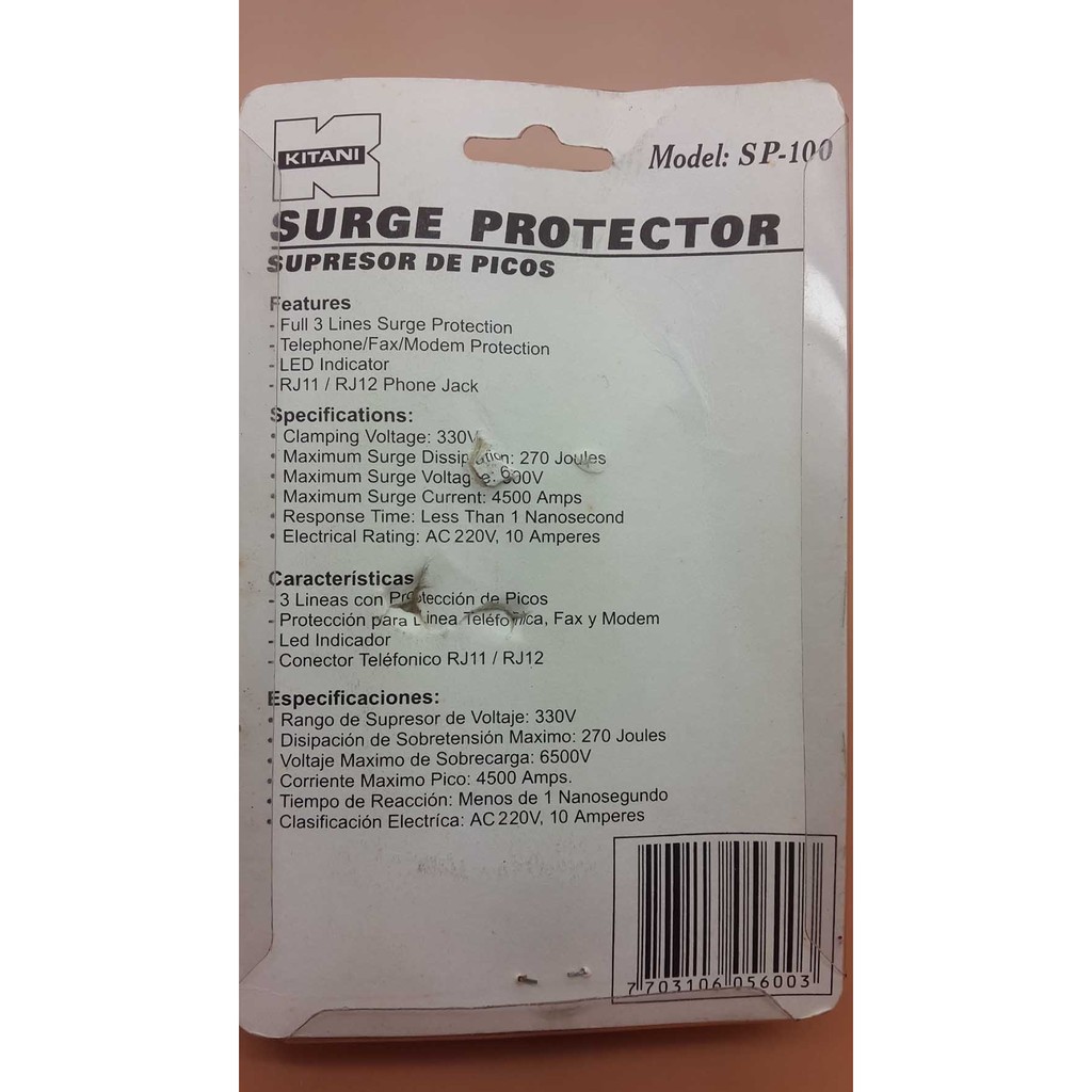 RJ11 Surge protector stop kontak KITANI / anti petir