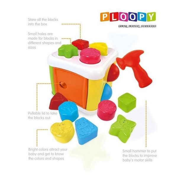 Ploopy Activity Sort &amp; Beat Cube 12m+ PP21151