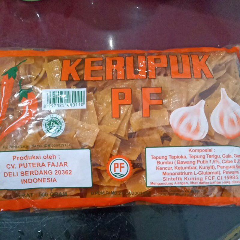 

kerupuk PF BPOM HALAL MUI keripik mentah 500 GRAM