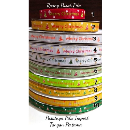 

Pita Tulisan Merry Christmas 0.9cm