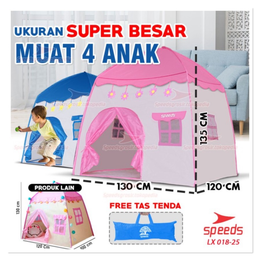Tenda Bermain Anak model rumah Tenda Kids Anak Speeds LX 018-25