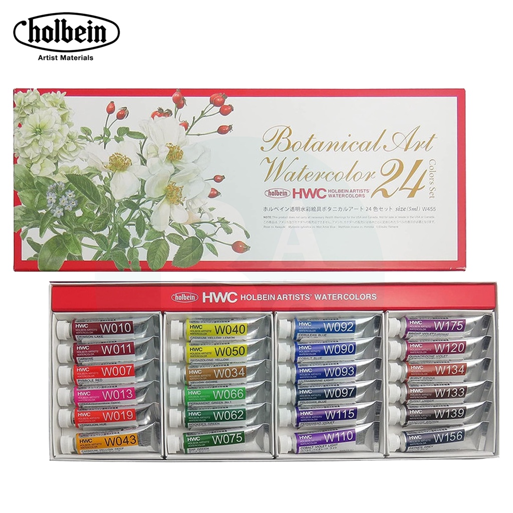 

Artist's Botanical Watercolors 24 colour set 5ml - Holbein