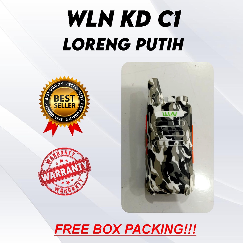 HT WLN KD C1 Loreng Putih Desert KD-C1 UHF Two Way Radio Handy Talky Single Band WLAN