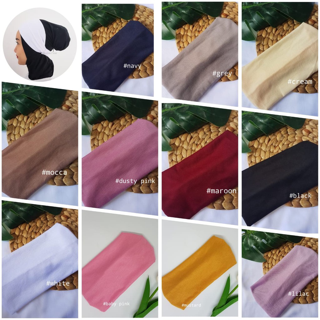 Ciput bandana 2 in 1 I Bandana hijab I Dalaman hijab