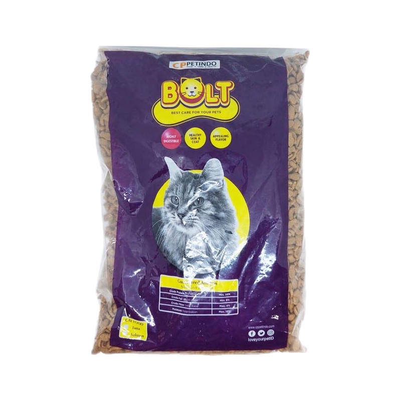 MAKANAN KUCING 800Gram BOLT ORIGINAL MAKANAN KUCING BOLT PAKAN HEWAN