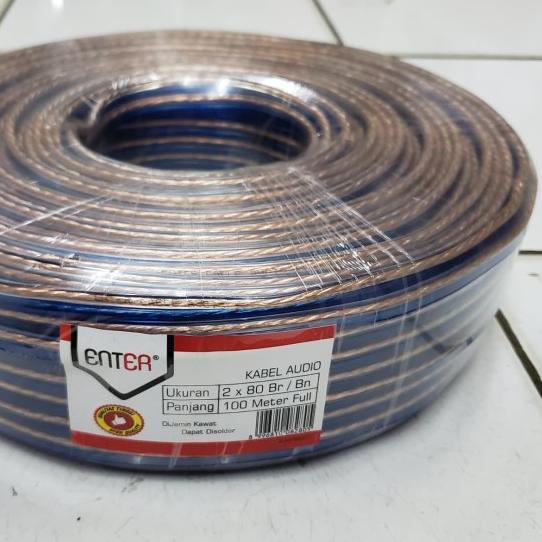 ❀ Kabel Transparan 2x80 100 Meter Full / Kabel Audio 2x80 100M ℗