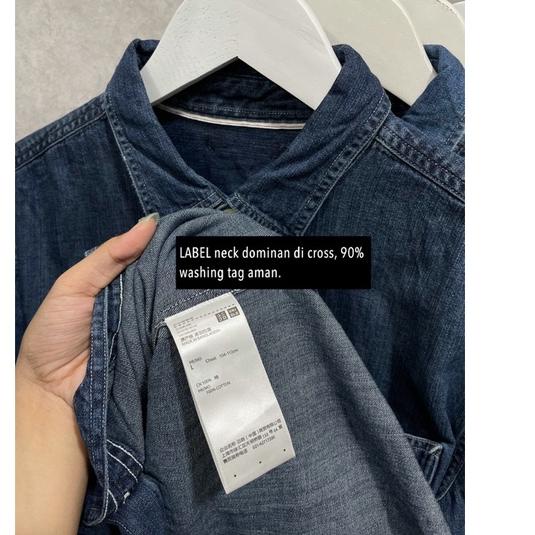 UNIQLO MEN DENIM SLIM-FIT LONG-SLEEVE SHIRT ..