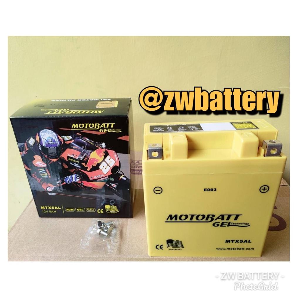Aki Motor Smash Titan 110, Shogun 110, Tornado MTX5AL MOTOBATT GEL