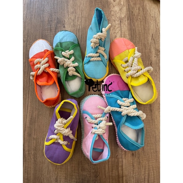 Premium korea shoes with rope and squeaky toy