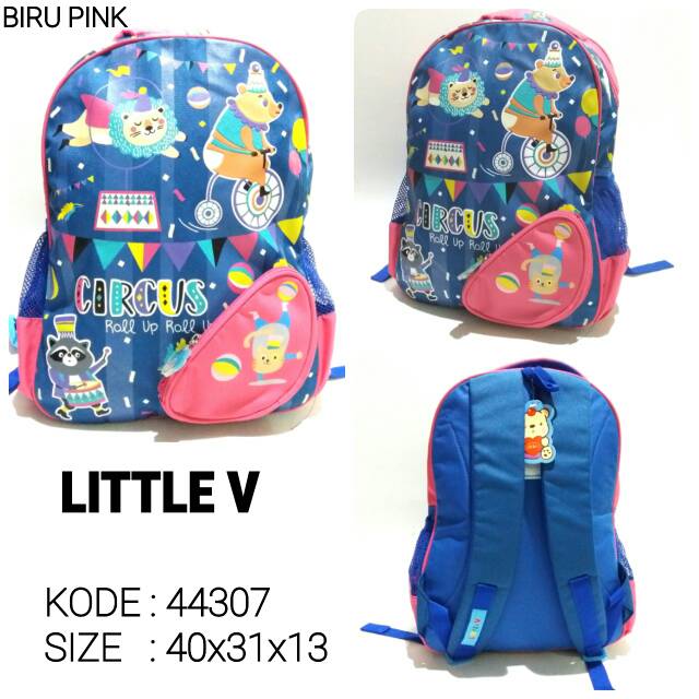 Tas sekolah ransel backpack cewe little v 44307 murah baru