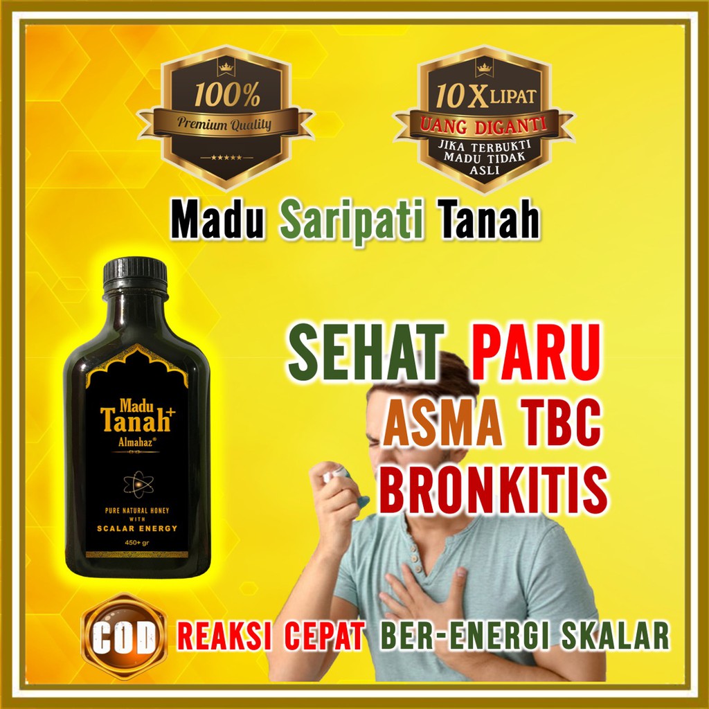 Almahaz Madu Hitam Pahit Madu Tanah Madu Herbal Paru-paru Asma TBC Bronkitis Anosmia sesek napas