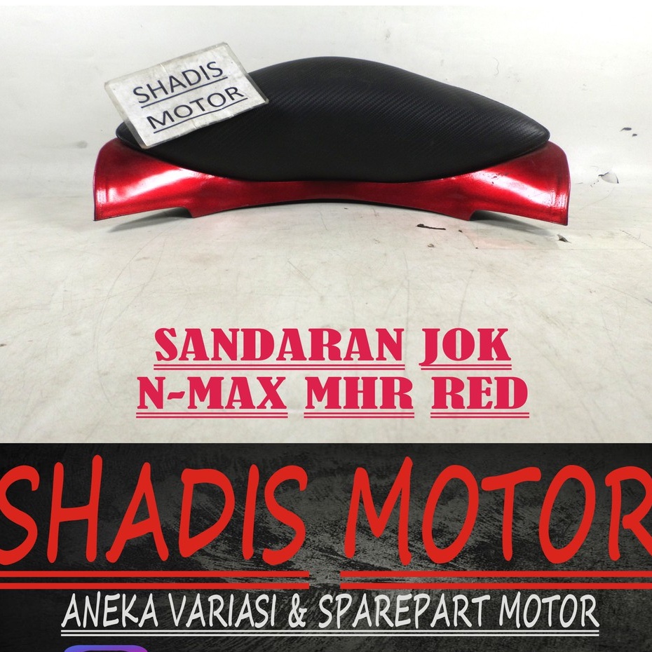 Sandaran Jok Belakang Motor Merk MHR Motor NMax Warna Merah