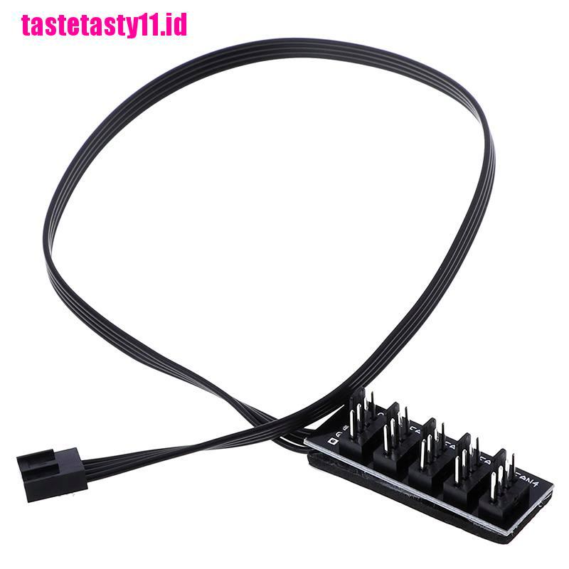 (TTID) Adaptor splitter Kipas Pendingin CPU Ukuran 40cm 1 Ke 5 4 Pin molex TX4 PWM power