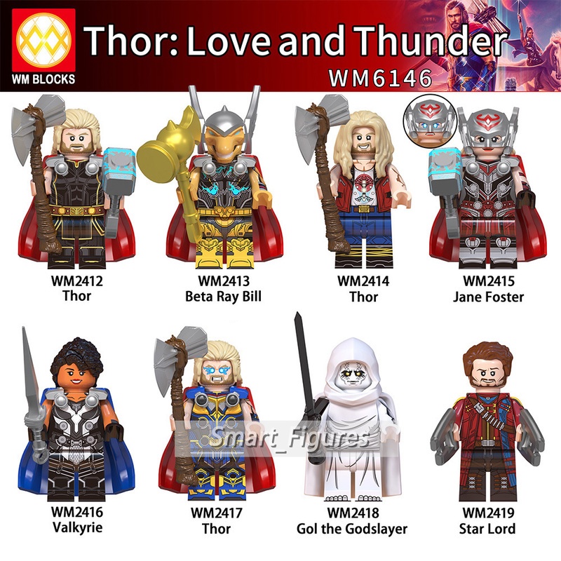 Mainan Action Figure Mini Karakter Marvel Thor Jane Foster Valkyrie Gol The Godslayer Star Lord WM6146